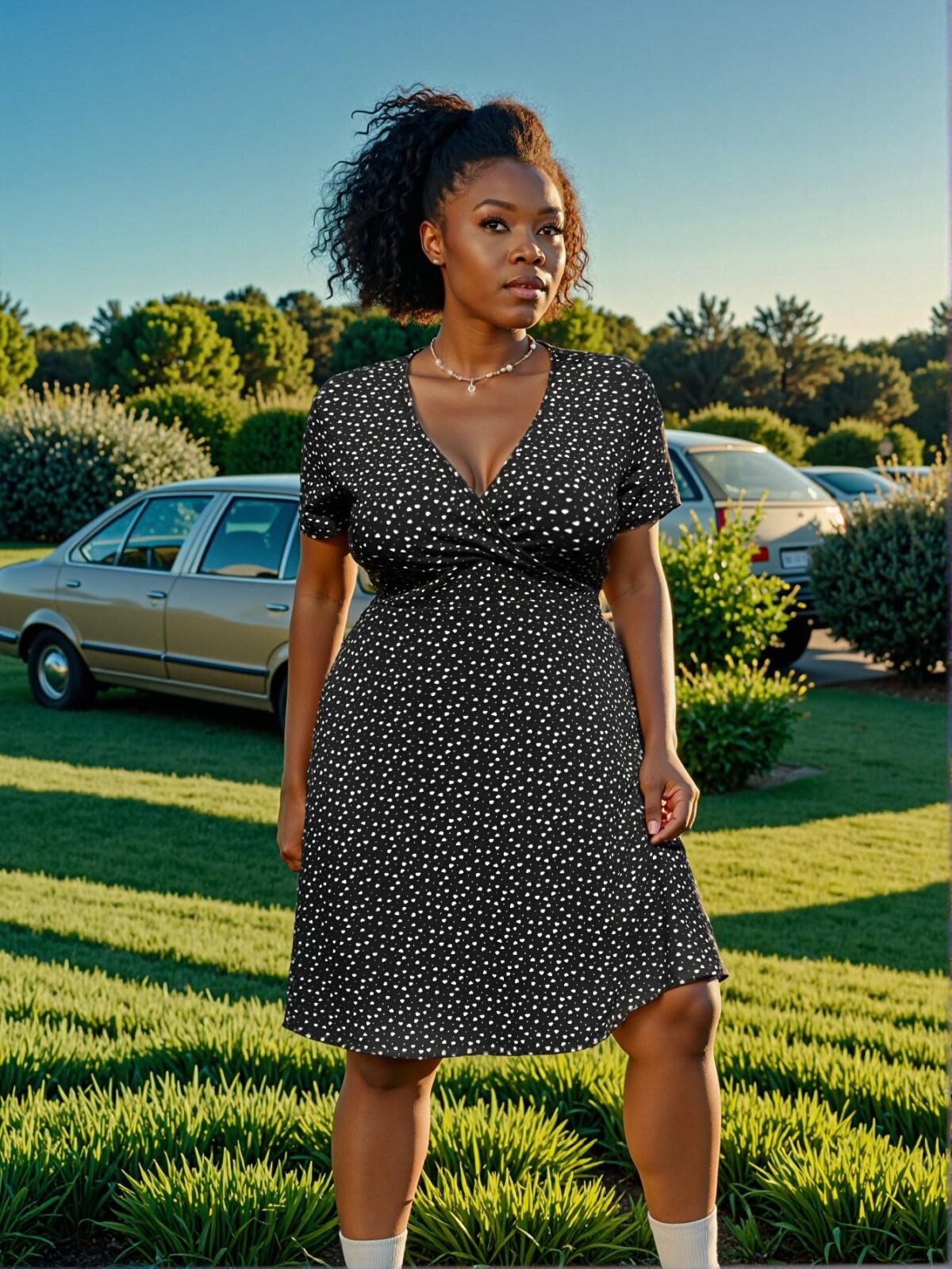 Elegant Black Vintage Heart A-Line Dress for Romantic Evenings Chic, Classy and Trendy Fashion Style to Dress to Impress - Image 5