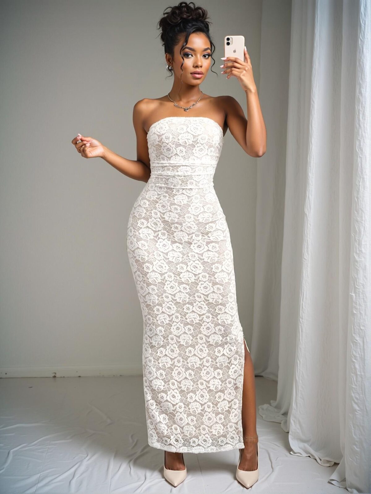 Elegant White Chic Backless Slim Fit Bodycon Dress Perfect for Spring and Summer Events - Chic, Classy and Trendy Fashion Style to Dress to Impress