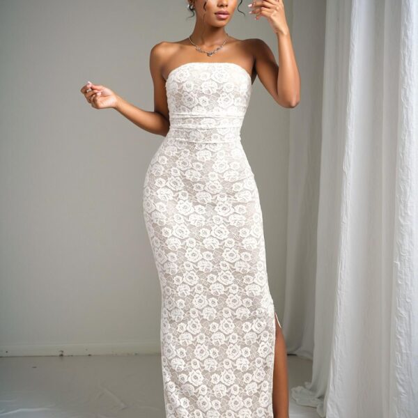 Elegant White Chic Backless Slim Fit Bodycon Dress Perfect for Spring and Summer Events - Chic, Classy and Trendy Fashion Style to Dress to Impress
