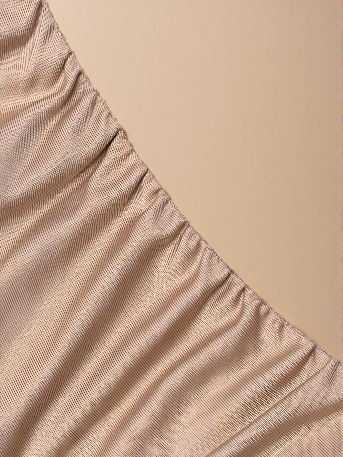 Elegant Apricot Stylish Ruched Mermaid Dress with Halter Neckline for Chic, Classy, and Trendy Fashion Style to Dress to Impress - Image 3