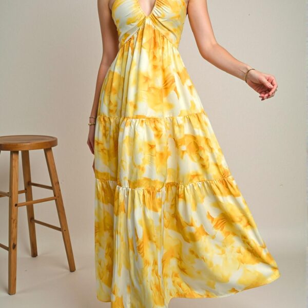 Elegant Multicolor Flowy Boho Dress for Beach Vacations, Romantic Dates, and Music Festivals—Perfect for Graduation, Birthday, and Spring Celebrations! Chic, Classy and Trendy Fashion Style to Dress to Impress.