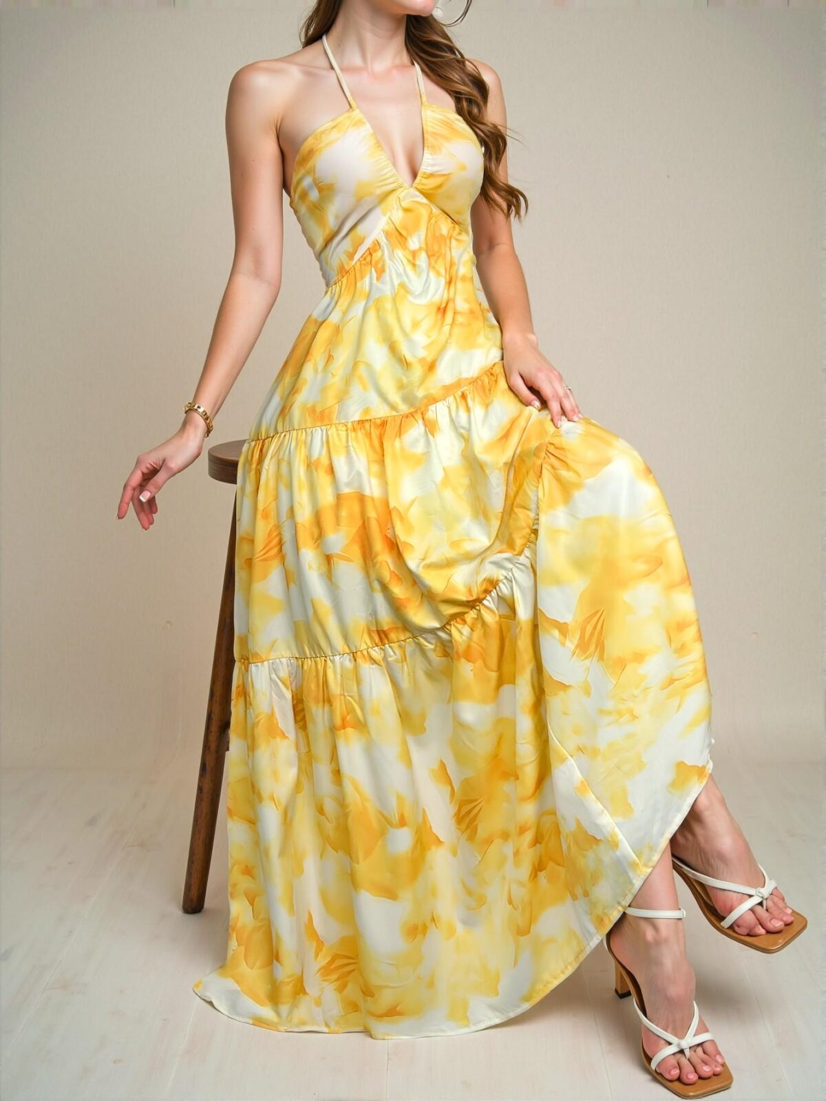 Elegant Multicolor Flowy Boho Dress for Beach Vacations, Romantic Dates, and Music Festivals—Perfect for Graduation, Birthday, and Spring Celebrations! Chic, Classy and Trendy Fashion Style to Dress to Impress. - Image 3