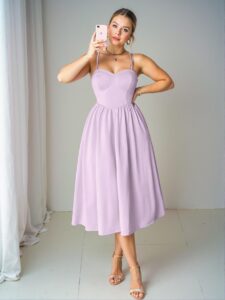 Elegant Mauve Purple Chic Plus Size Cami Dress with Backless and Criss-Cross Details for a Memorable Valentine's Day, Chic, Classy and Trendy Fashion Style to Dress to Impress