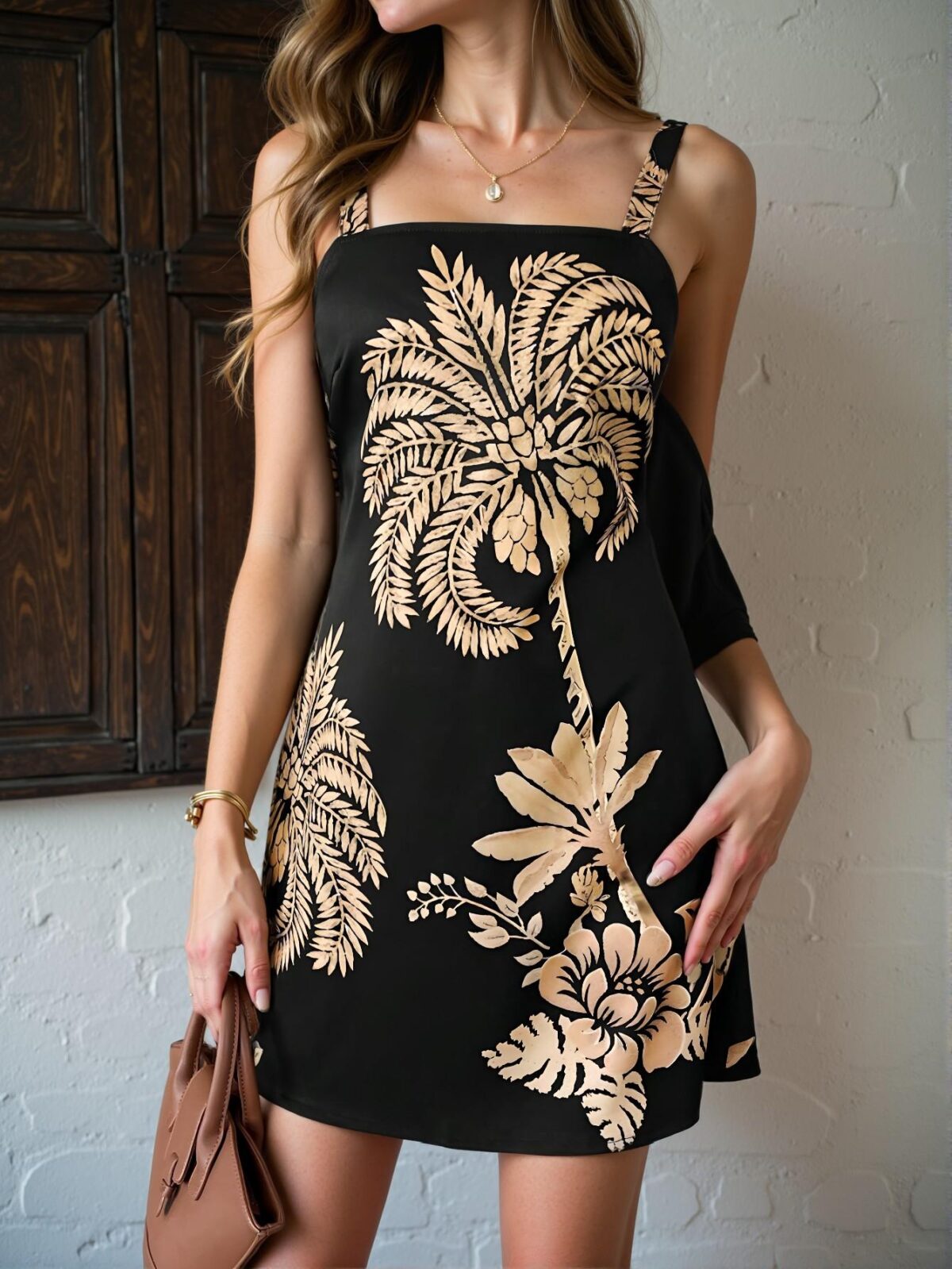 Elegant Multicolor Bohemian Cami Mini Dress with Square Neck and Backless Design for Spring and Summer - Chic, Classy and Trendy Fashion Style to Dress to Impress - Image 3