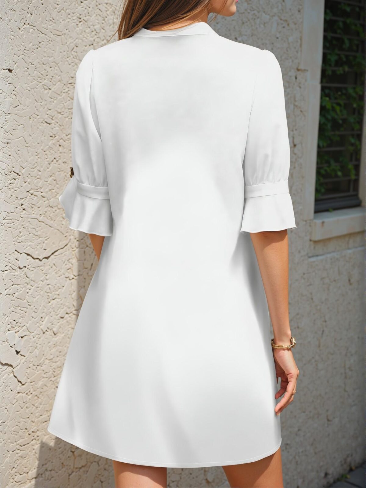 Elegant Multicolor Flowy Casual Mini Dress Perfect for Daily Wear, Leisure, Travel, and Summer Outings with Chic Tea Party Style and Classy Vibes - Dress to Impress! - Image 2