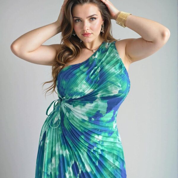 Elegant Green Asymmetrical Sleeveless Bodycon Dress with Ruffle Hem for Work Commute, Afternoon Tea, Date Nights, and Beach Parties - Chic, Classy and Trendy Fashion Style to Dress to Impress