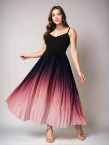 Elegant Black Pleated Ruffle Sleeveless Maxi Dress for Plus Sizes - Chic, Classy and Trendy Fashion Style to Dress to Impress