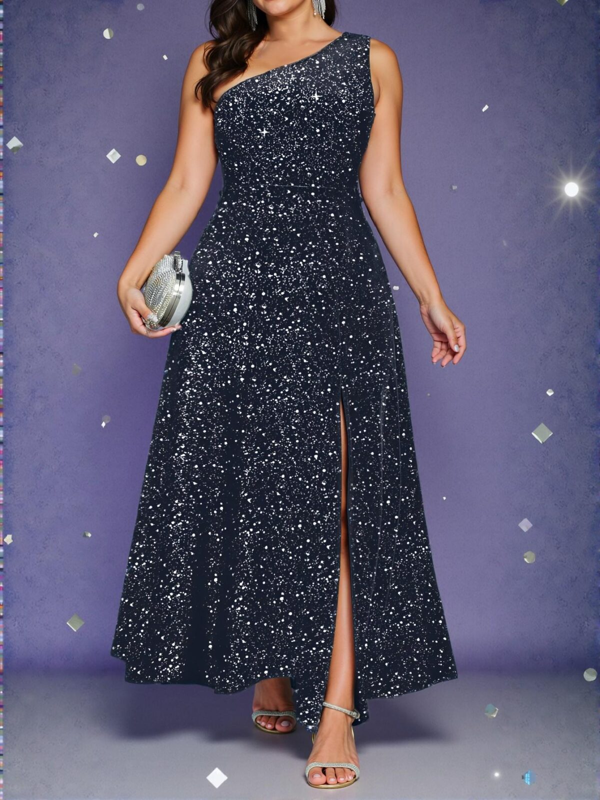 Elegant Blue Chic A-Line Casual Dress with Stylish Slit Design - Chic, Classy and Trendy Fashion Style to Dress to Impress