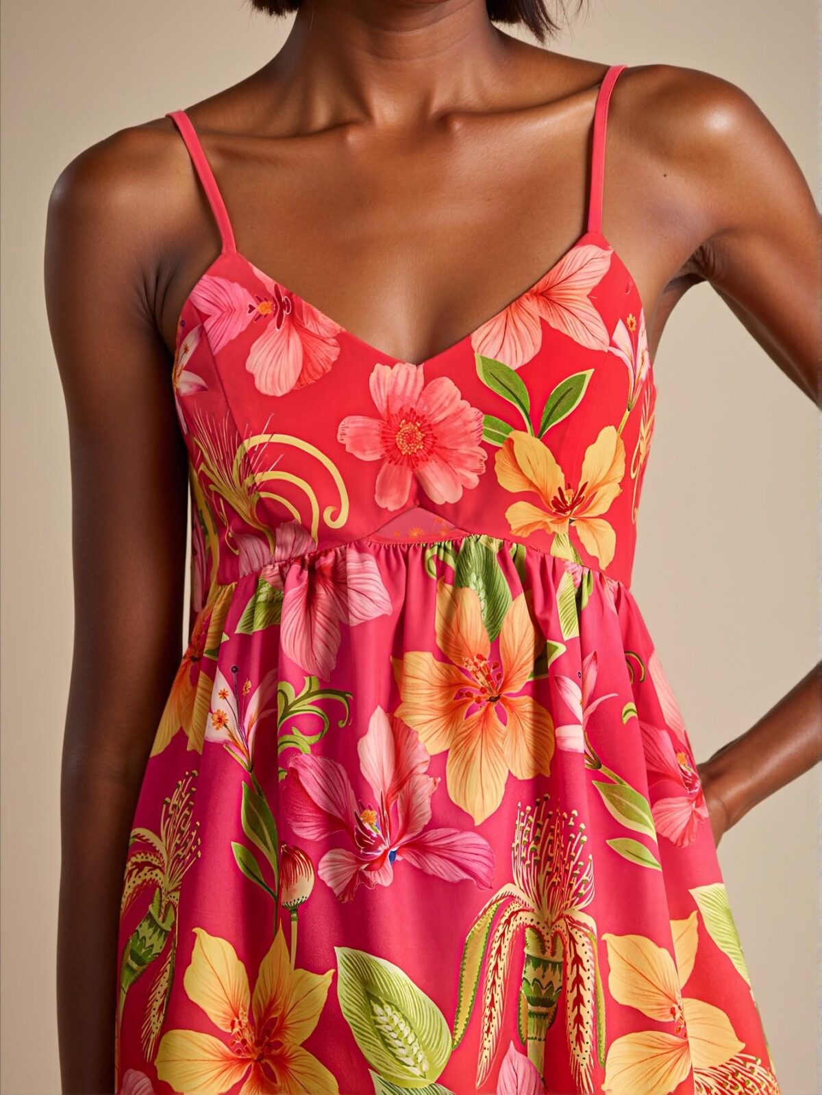 "Elegant Hot Pink Woven Slip Dress for Women – Perfect Summer Beachwear, Spring Break, Boho Style, and Concert Outfits – Chic, Classy and Trendy Fashion Style to Dress to Impress" - Image 5
