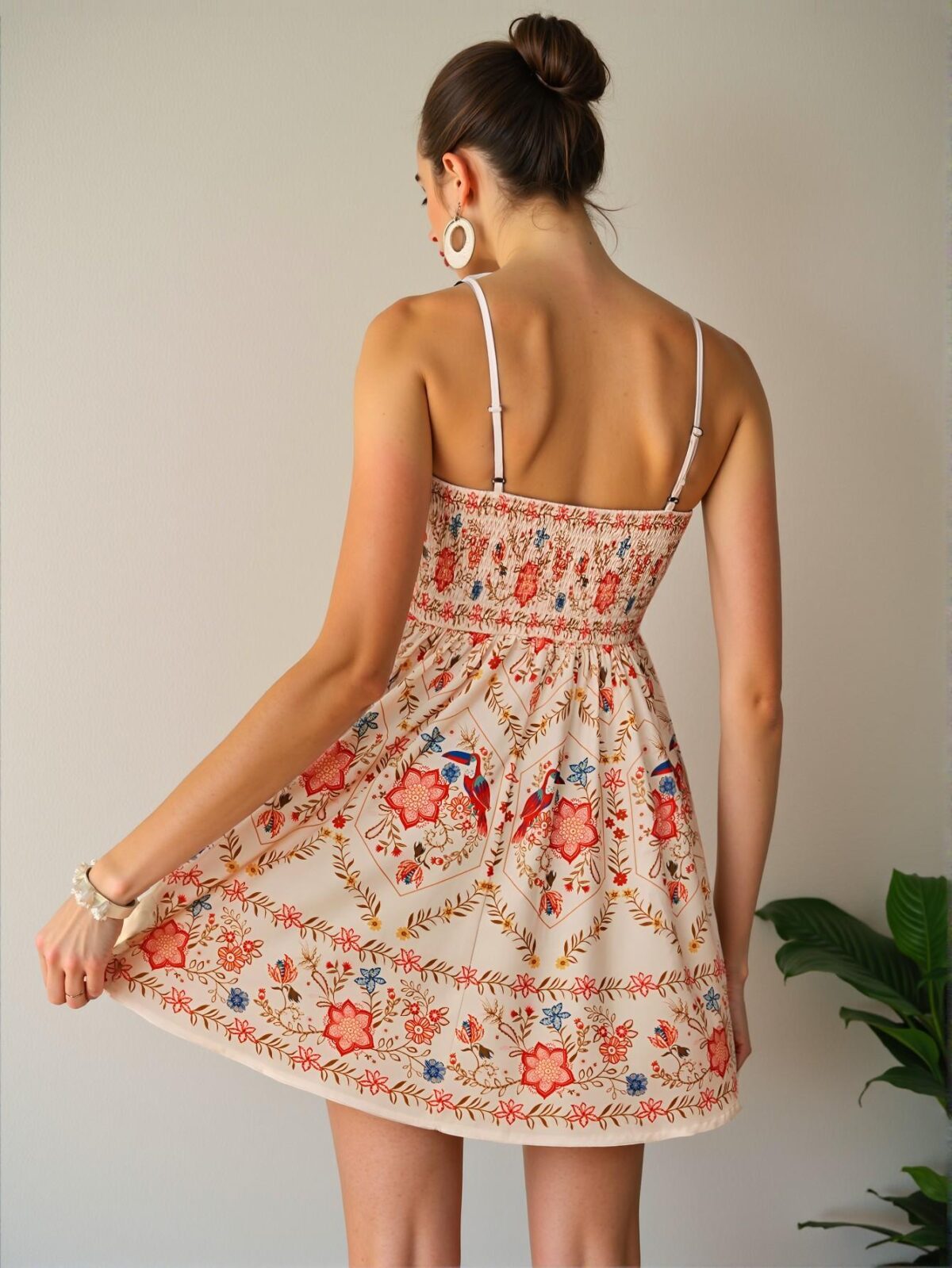 "Elegant Dusty Pink Casual Woven Strap Mini Dress for Beachwear, Spring and Summer Events, Romantic Getaways, and Concerts - Chic, Classy and Trendy Fashion Style to Dress to Impress" - Image 2