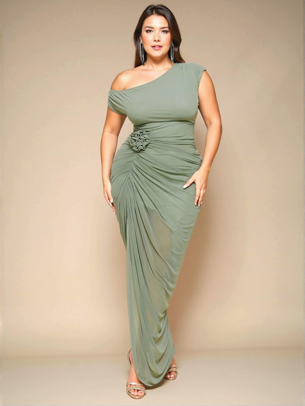 Elegant Mint Green 3D Embossed Floral Maxi Dress, Perfect for Summer Events, Beach Vacations, and Special Occasions - Chic, Classy, and Trendy Fashion Style to Dress to Impress