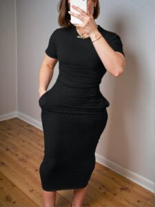 Elegant Black Versatile Bodycon Dress for Spring and Summer - Chic, Classy and Trendy Fashion Style to Dress to Impress