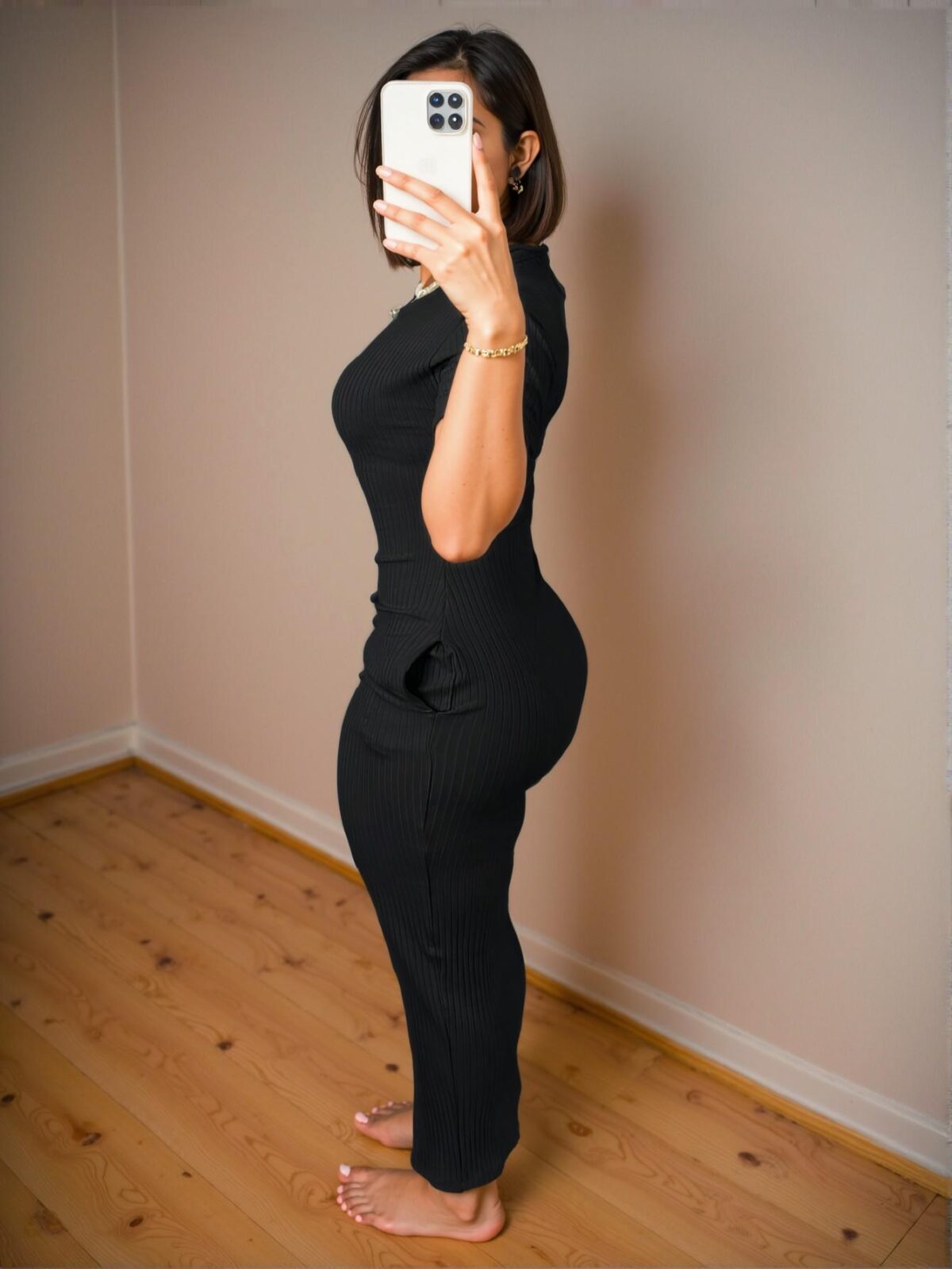 Elegant Black Versatile Bodycon Dress for Spring and Summer - Chic, Classy and Trendy Fashion Style to Dress to Impress - Image 2