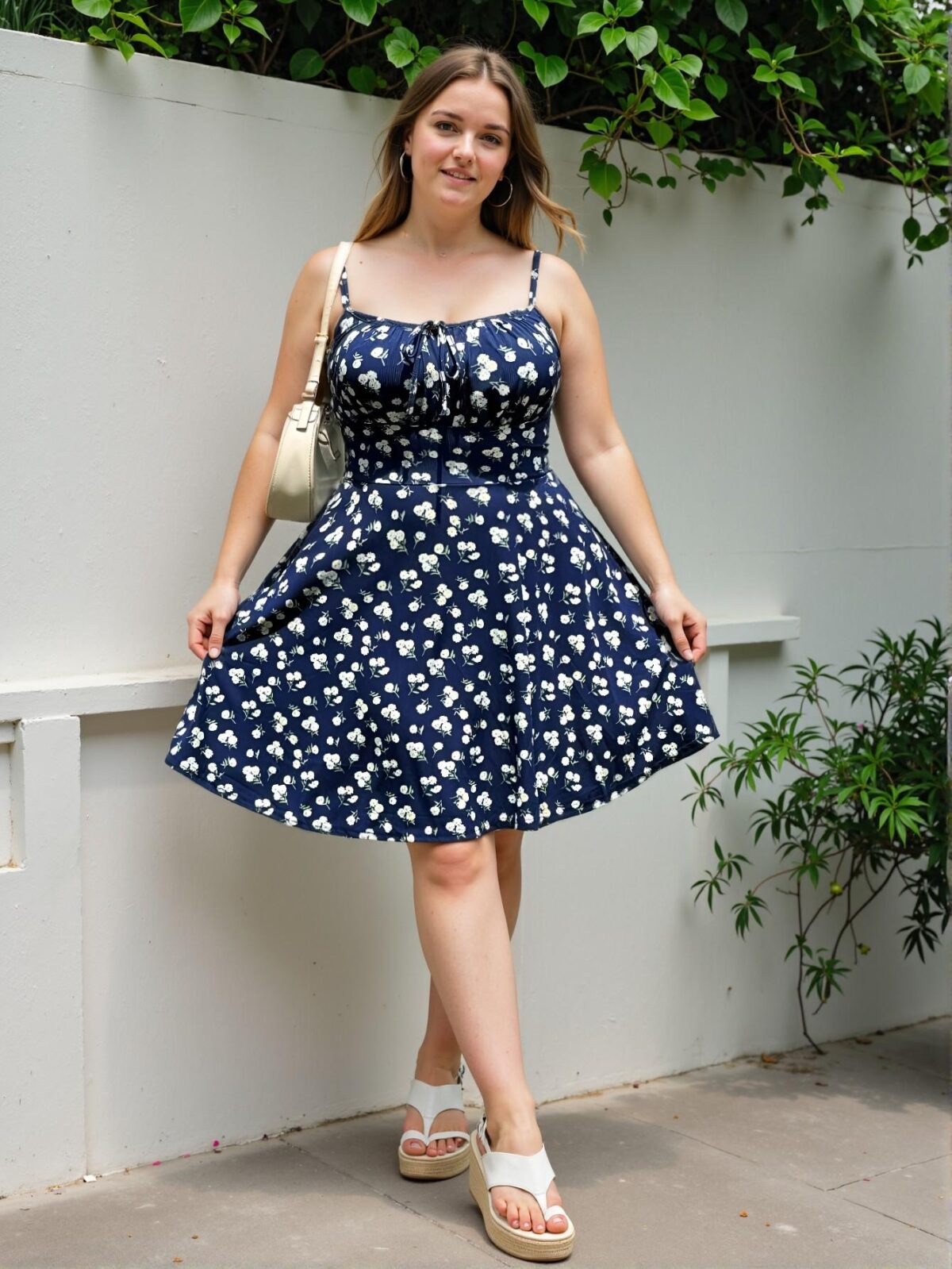 Elegant Navy Blue Sleek Knitted Bodycon Mini Dress with Spaghetti Straps for Summer Beach and Holiday Outfits, Featuring Backless Ruched Design - Chic, Classy and Trendy Fashion Style to Dress to Impress - Image 4
