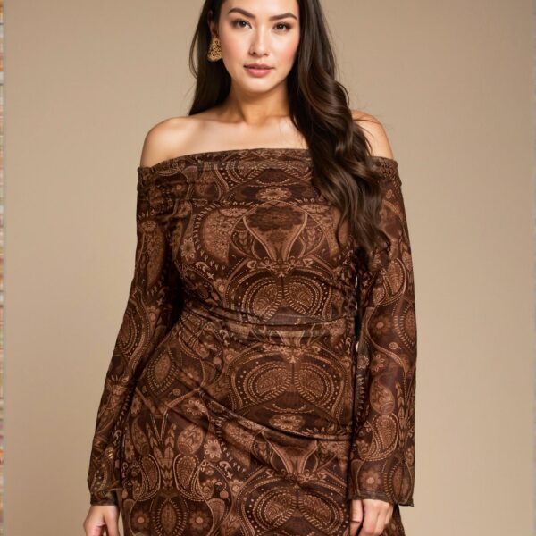 Elegant Brown Asymmetrical One Shoulder Ruffle Mini Skirt Perfect for Music Festivals and Summer Outings Chic, Classy and Trendy Fashion Style to Dress to Impress