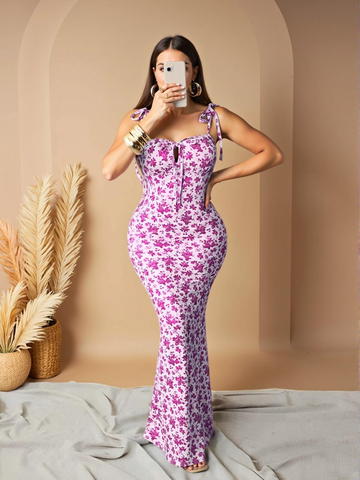 Elegant Multicolor Floral Bodycon Dress for Chic Parties and Summer Vacations - A Stylish and Trendy Fashion Choice to Make an Impression - Image 3