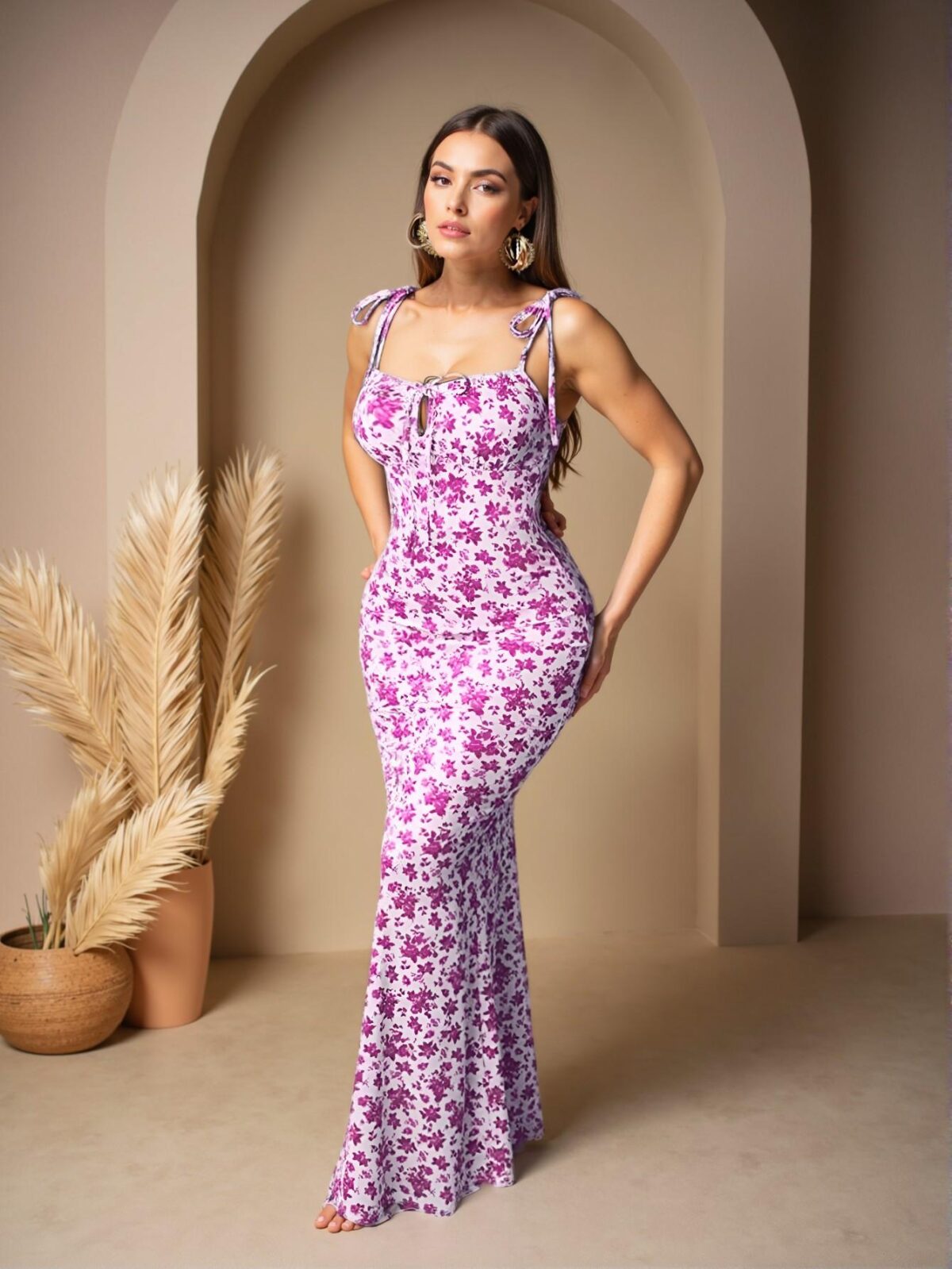 Elegant Multicolor Floral Bodycon Dress for Chic Parties and Summer Vacations - A Stylish and Trendy Fashion Choice to Make an Impression - Image 4