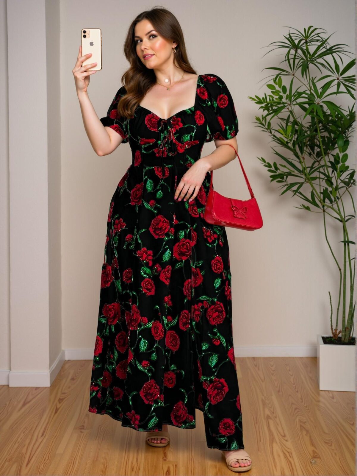 Elegant Black Off Shoulder Floral Split Dress for Spring and Summer Chic, Classy and Trendy Fashion Style to Dress to Impress - Image 4
