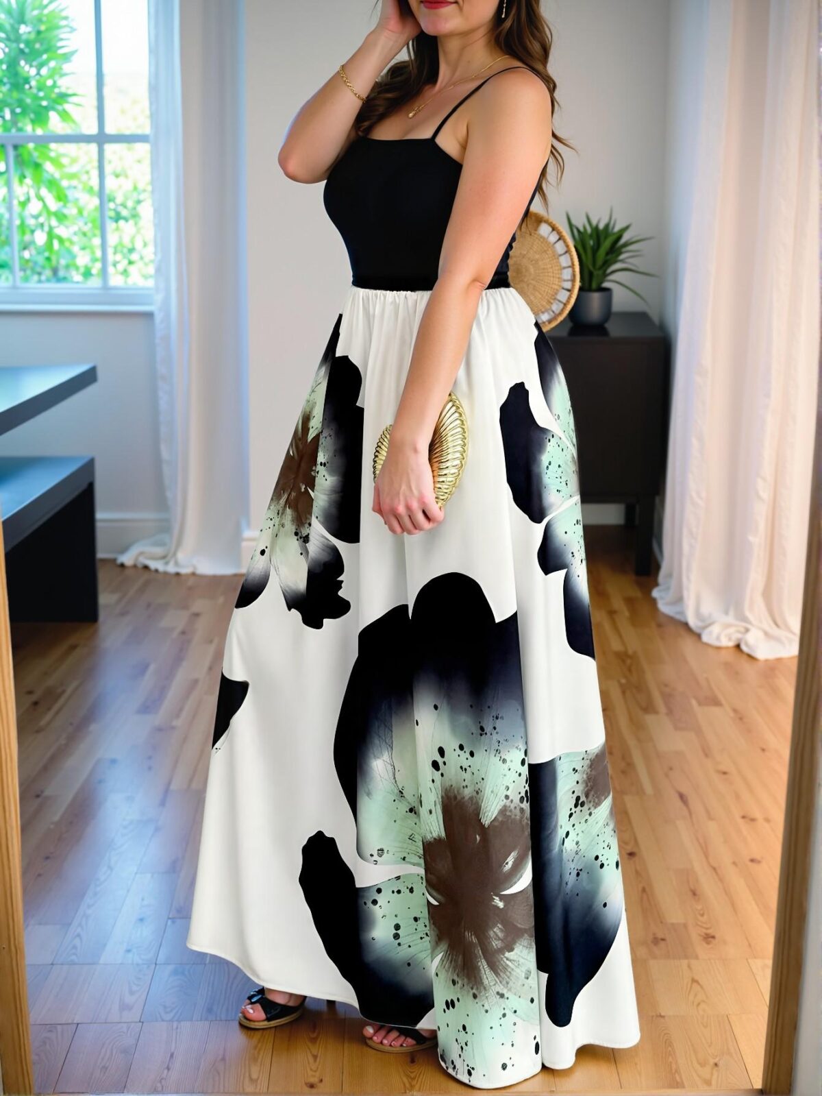 Elegant Multicolor Chic and Stylish Sleeveless Cami Dress Perfect for Spring and Summer - Chic, Classy and Trendy Fashion Style to Dress to Impress - Image 3