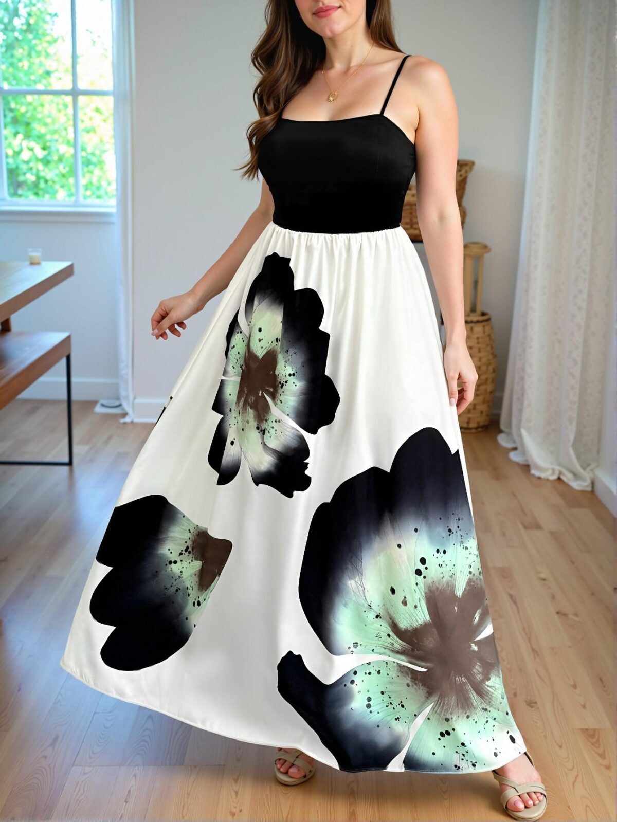 Elegant Multicolor Chic and Stylish Sleeveless Cami Dress Perfect for Spring and Summer - Chic, Classy and Trendy Fashion Style to Dress to Impress - Image 5