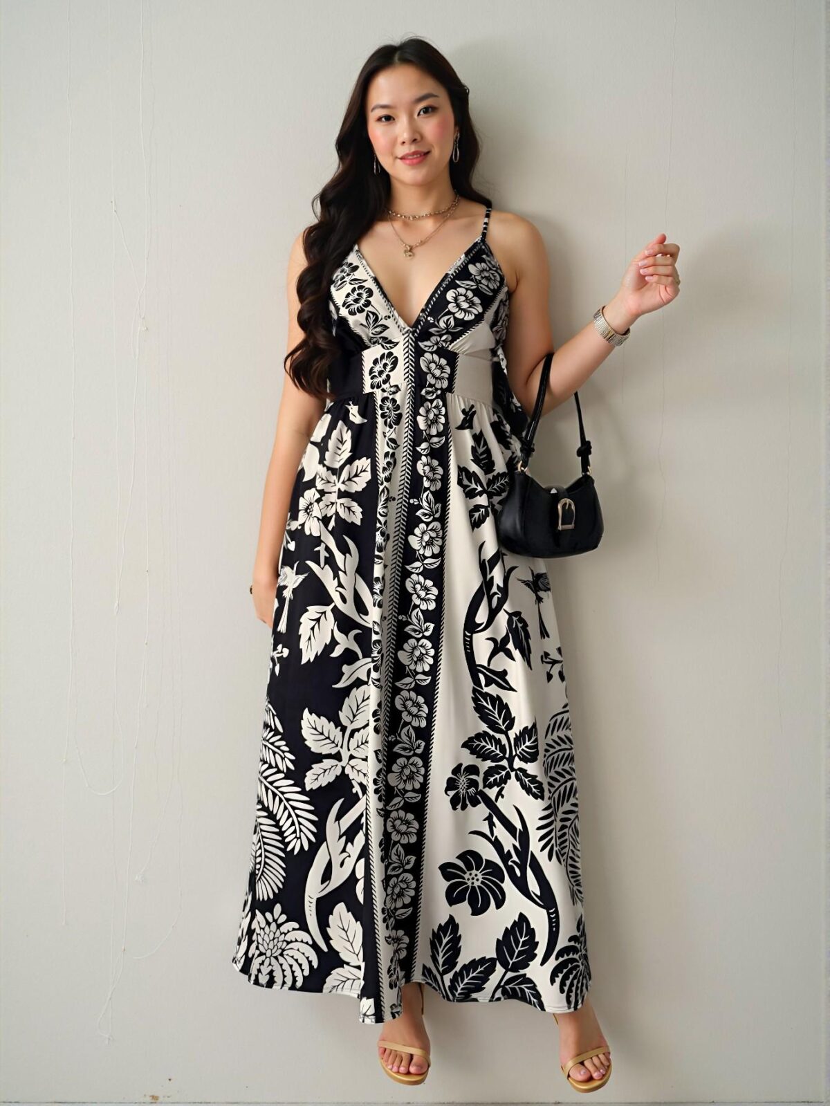 Elegant Multicolor Boho Vacation Cami Flared Dress for Spring and Summer - Chic, Classy and Trendy Fashion Style to Dress to Impress
