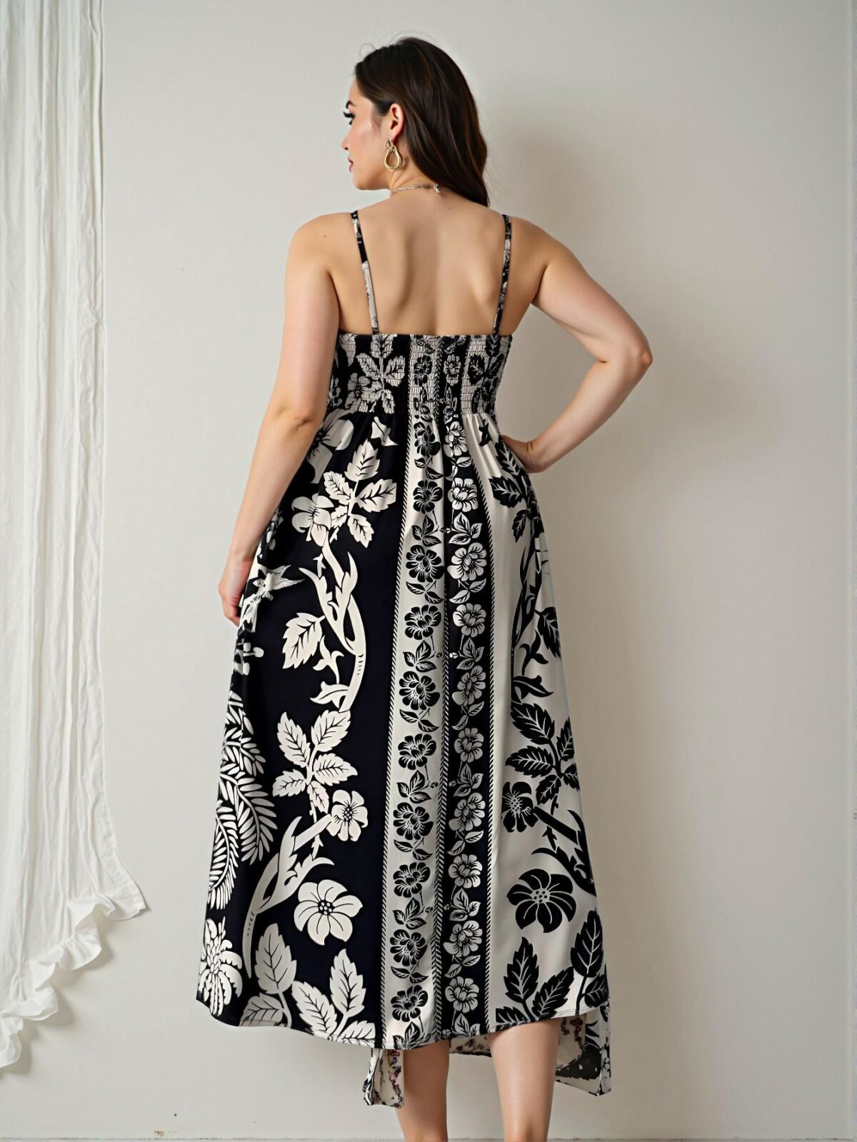 Elegant Multicolor Boho Vacation Cami Flared Dress for Spring and Summer - Chic, Classy and Trendy Fashion Style to Dress to Impress - Image 2