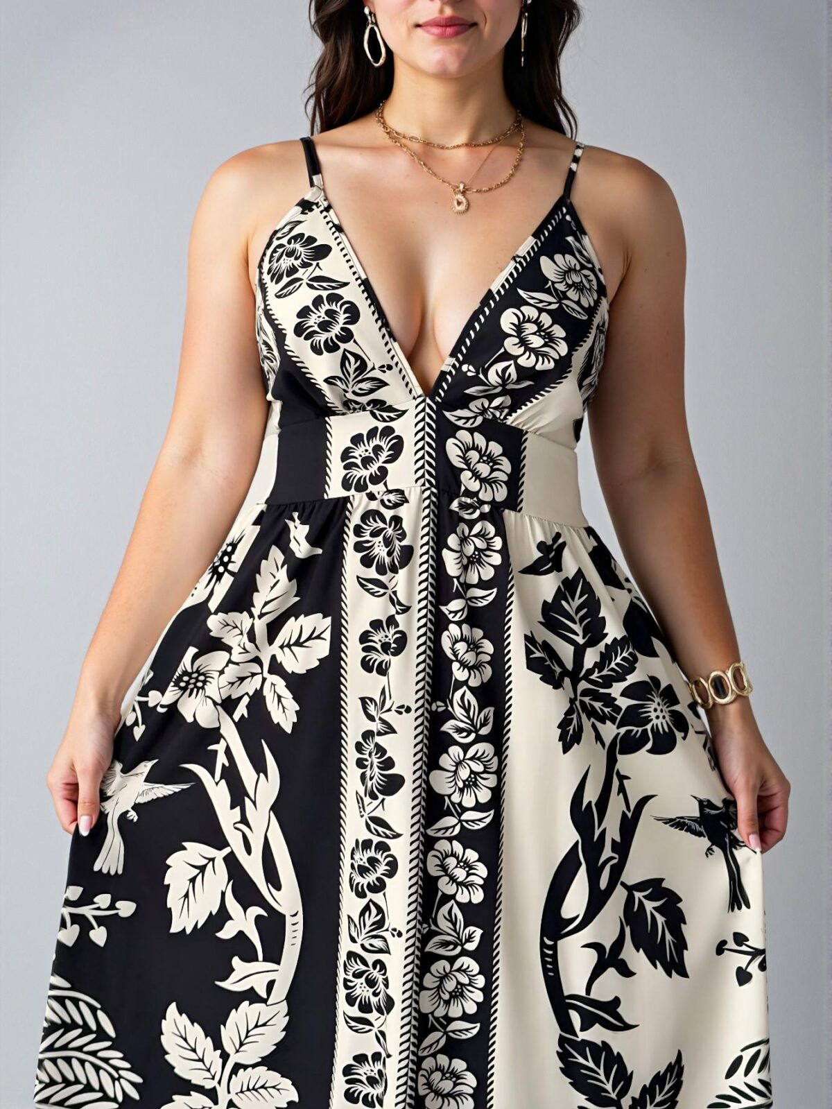 Elegant Multicolor Boho Vacation Cami Flared Dress for Spring and Summer - Chic, Classy and Trendy Fashion Style to Dress to Impress - Image 4