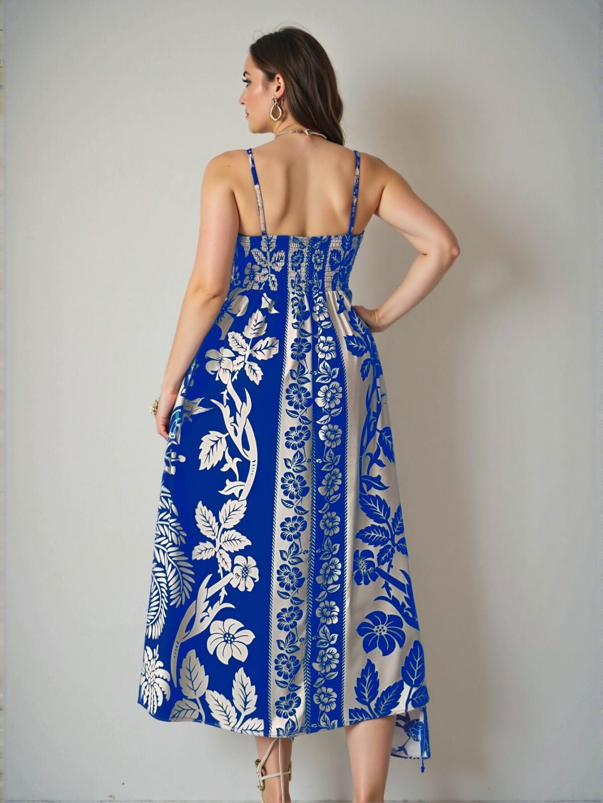 Elegant Multicolor Flared Camisole Dress with Backless and Criss Cross Details for Spring and Summer - Chic, Classy and Trendy Fashion Style to Dress to Impress - Image 2