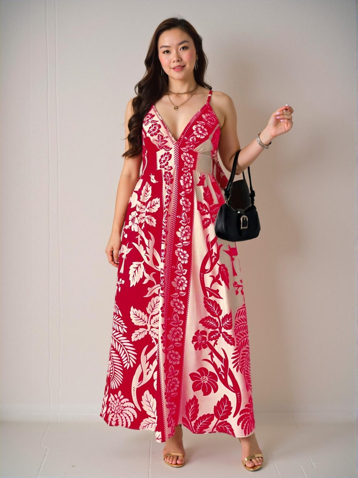 Elegant Multicolor Boho Cami Dress with Criss Cross Back for Spring and Summer - Chic, Classy and Trendy Fashion Style to Dress to Impress