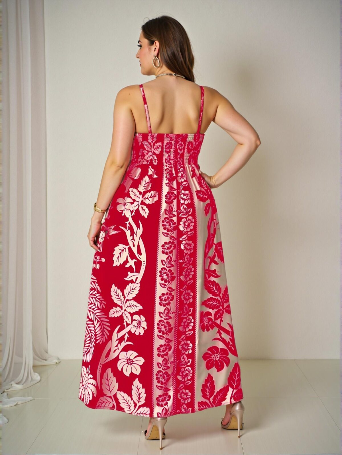 Elegant Multicolor Boho Cami Dress with Criss Cross Back for Spring and Summer - Chic, Classy and Trendy Fashion Style to Dress to Impress - Image 2