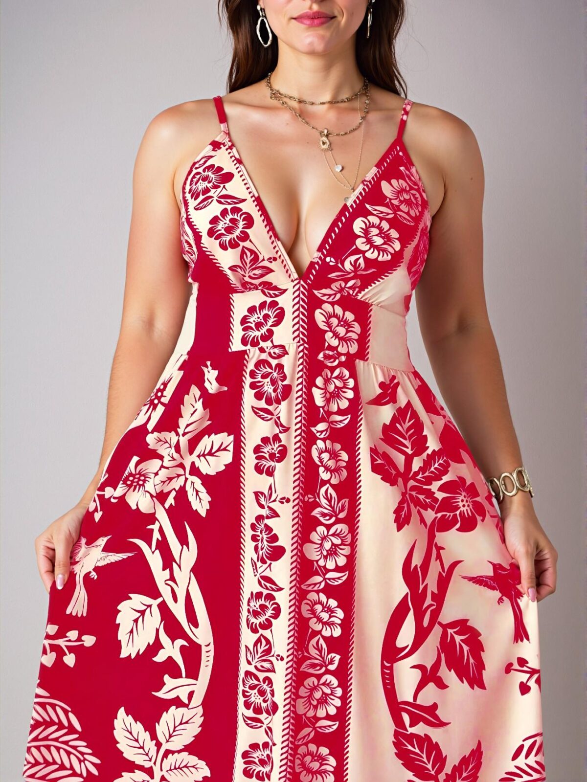 Elegant Multicolor Boho Cami Dress with Criss Cross Back for Spring and Summer - Chic, Classy and Trendy Fashion Style to Dress to Impress - Image 4