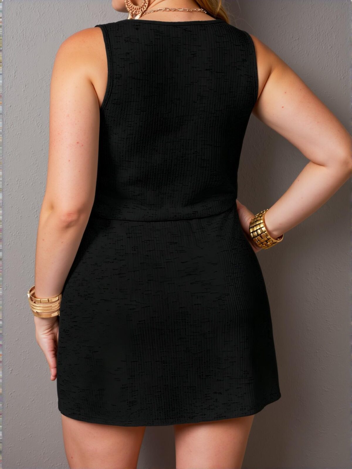 Elegant Black Casual Tie-Waist Sleeveless Spring and Summer Dress "Chic, Classy and Trendy Fashion Style to Dress to Impress" - Image 2