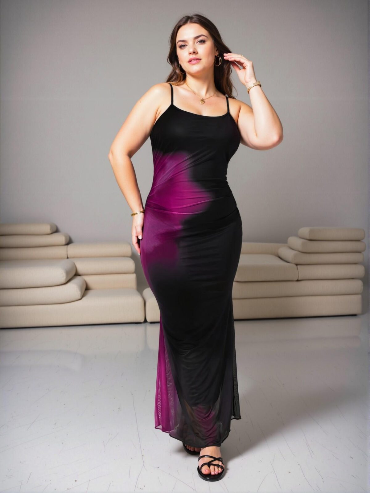 Elegant Hot Pink Romantic Mesh Maxi Slip Dress for Valentine's Day in Spring and Summer - Chic, Classy and Trendy Fashion Style to Dress to Impress - Image 5