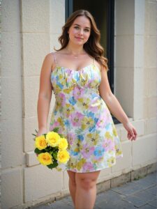 Elegant Multicolor Romantic Floral Slip Dress for Women, Perfect for Date Nights and Summer Beach Outings, Charming Tea Party Style, Chic, Classy and Trendy Fashion to Dress to Impress