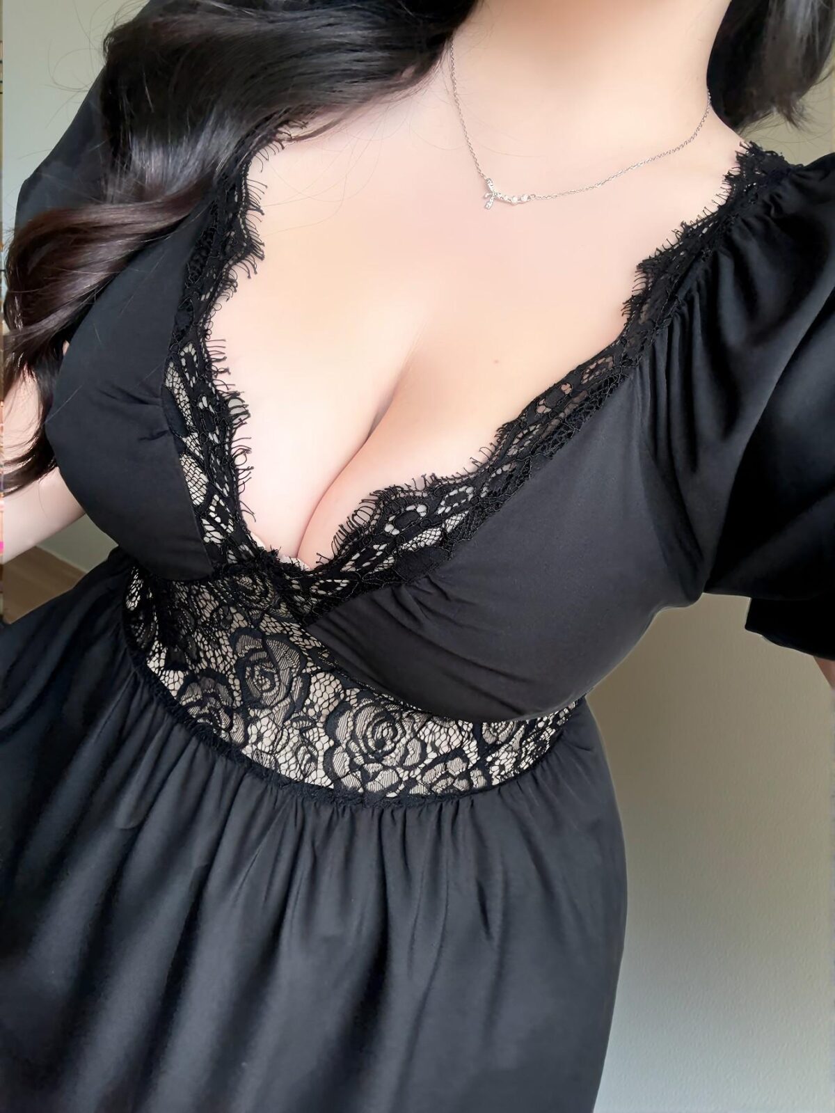 Elegant Black Bodycon Dress with Lace Patchwork and Valentine's Day Motifs, Perfect for Spring and Summer Vacations – Chic, Classy and Trendy Fashion Style to Dress to Impress