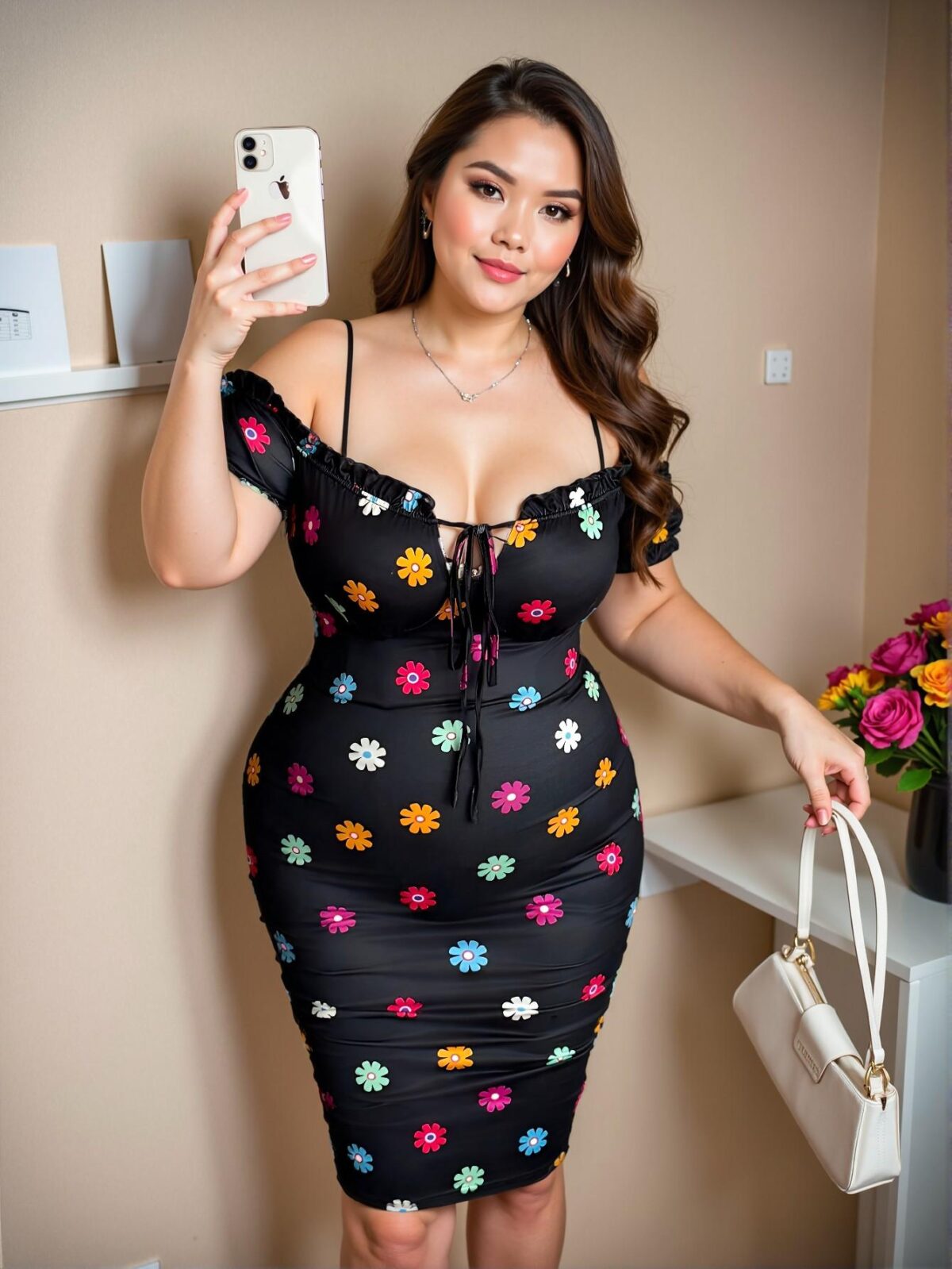 Elegant Multicolor Stylish Off Shoulder Summer Dress for Warm Seasons  Chic, Classy and Trendy Fashion Style to Dress to Impress - Image 5