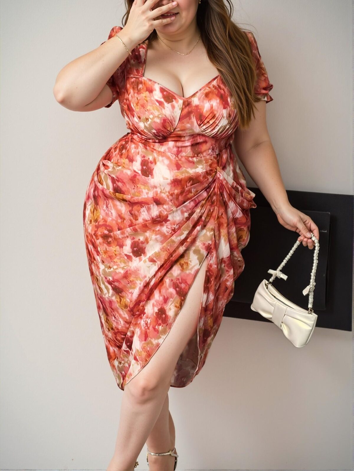 Elegant Multicolor Chic Tulip Bud Design High Slit Dress for Effortless Spring and Summer Style, Perfect for Making a Statement - Image 5