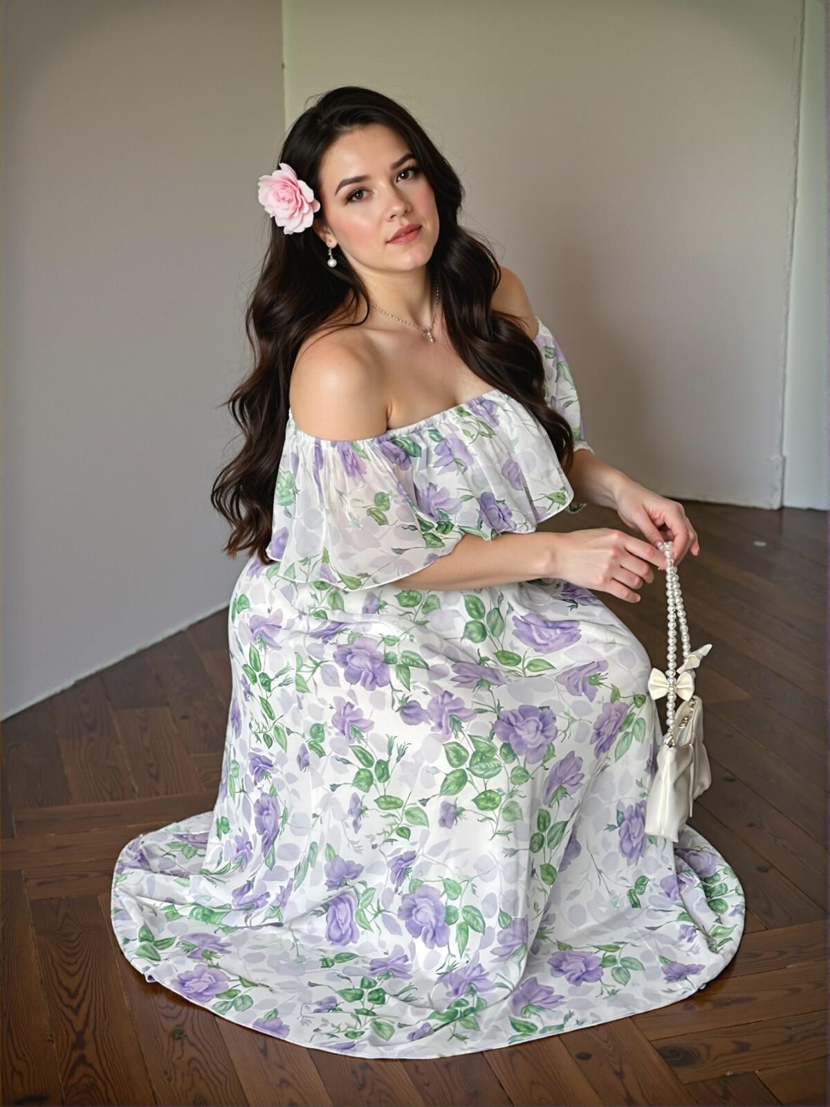 Elegant Multicolor One Shoulder Flared Dress with Ruffle and Asymmetrical Details for Spring and Summer - Chic, Classy and Trendy Fashion Style to Dress to Impress - Image 4