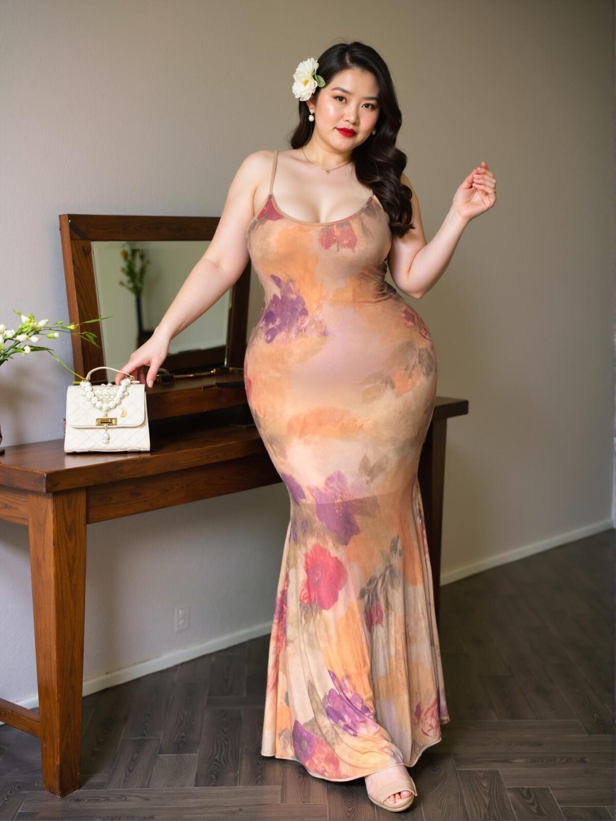 Elegant Multicolor Floral Cami Dress for Spring and Summer - Chic, Classy and Trendy Fashion Style to Dress to Impress - Image 3