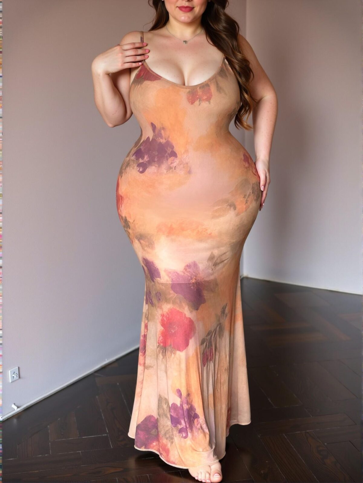 Elegant Multicolor Floral Cami Dress for Spring and Summer - Chic, Classy and Trendy Fashion Style to Dress to Impress - Image 4