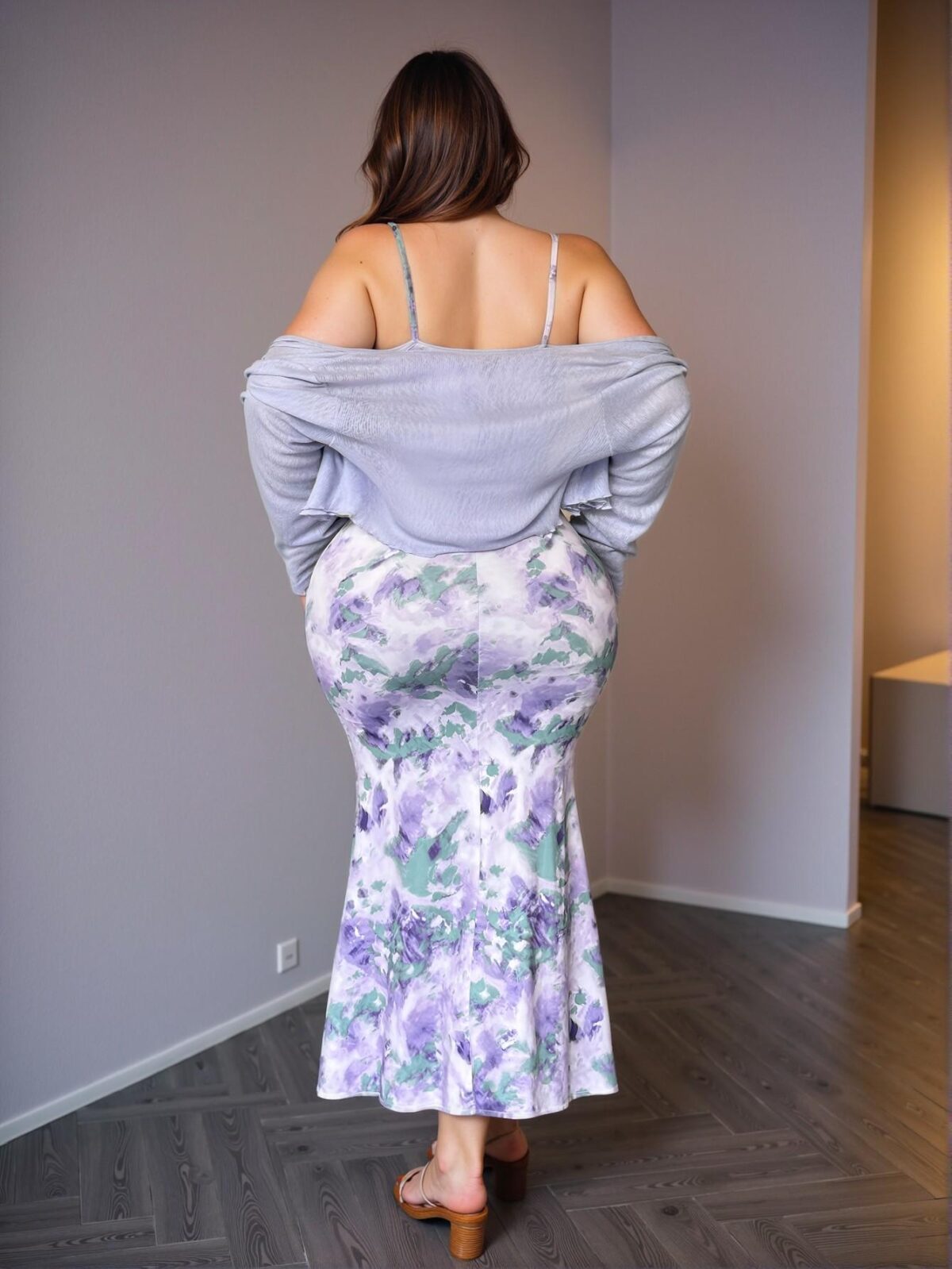 Elegant Multicolor Charming French-Inspired Long Sleeve Cardigan and V-Neck Sleeveless Fish Tail Hem Slip Dress for Spring and Summer Outings "Chic, Classy and Trendy Fashion Style to Dress to Impress" - Image 2