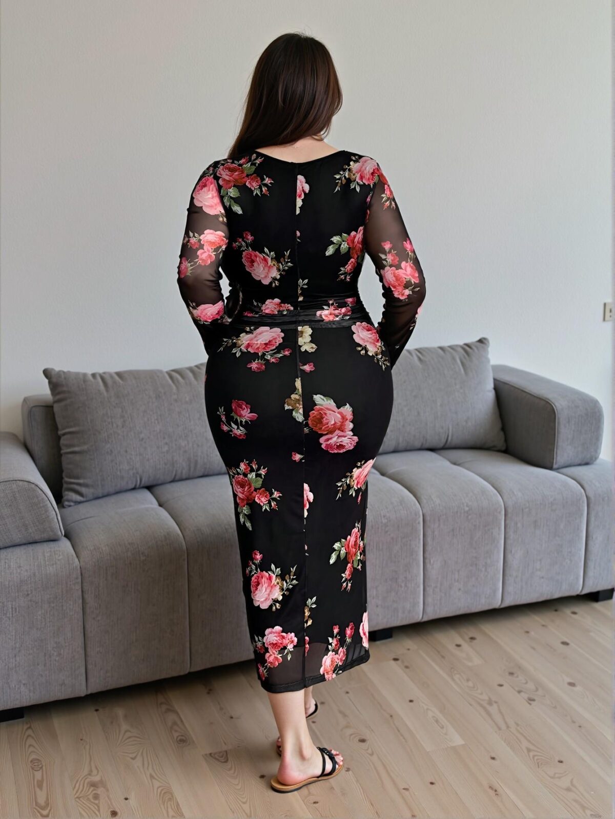 Elegant Black Bodycon Dress with Slit Design, Perfectly Tailored for Dates and Chic Outings, Flattering Your Figure this Spring and Summer - Chic, Classy and Trendy Fashion Style to Dress to Impress - Image 3