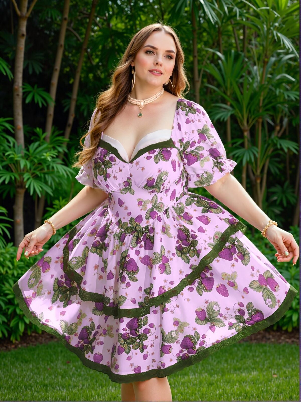 Chic Purple Flared Ruffle Hem Casual Dress with Tie Waist and V-Neck Design, Elegant and Versatile for Spring and Summer "Chic, Classy and Trendy Fashion Style to Dress to Impress" - Image 3