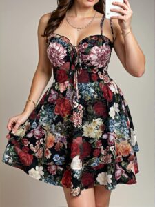 Elegant Multicolor Bohemian Floral Slip Dress for Spring and Summer - Chic, Classy, and Trendy Fashion Style to Dress to Impress