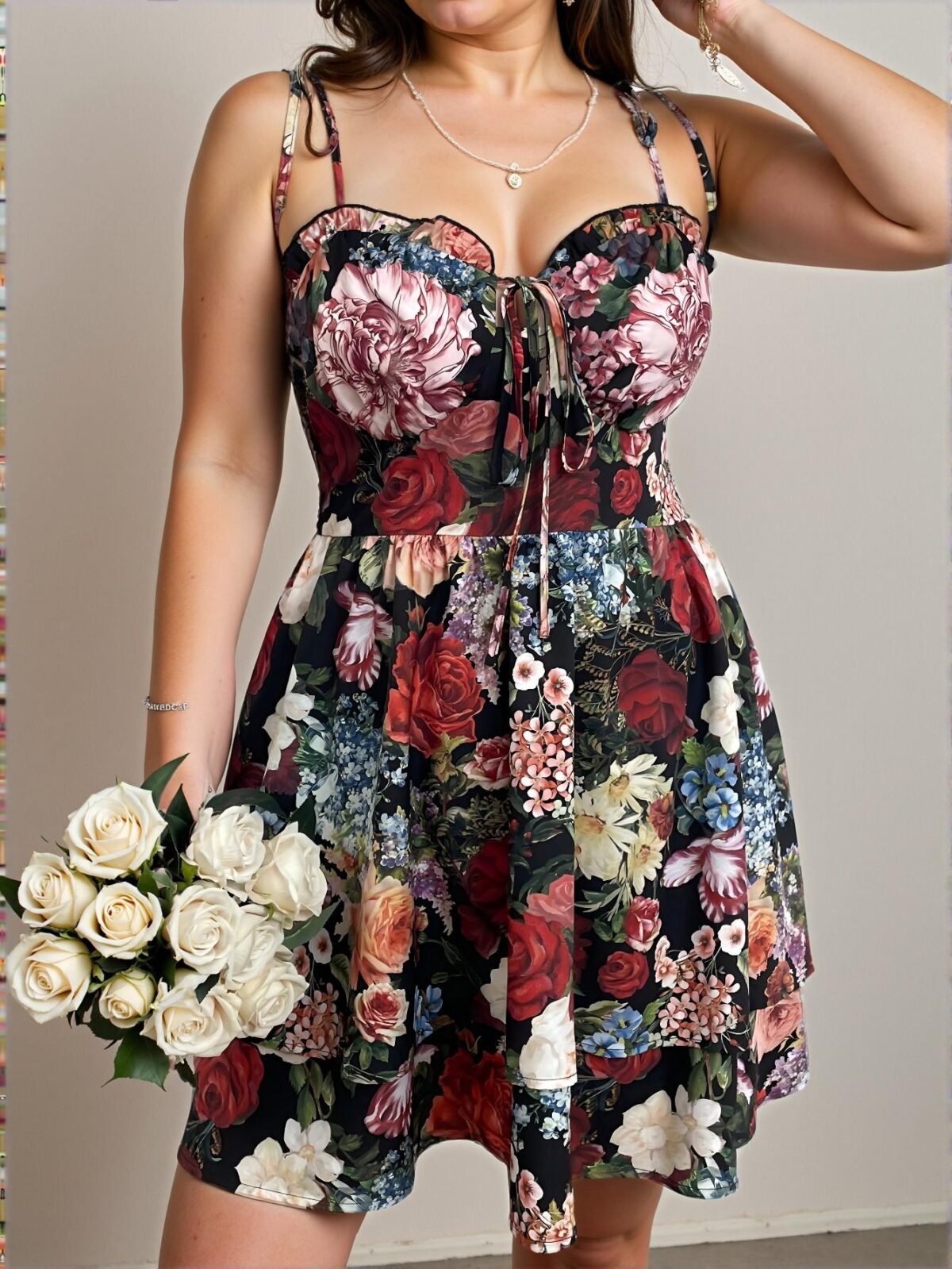 Elegant Multicolor Bohemian Floral Slip Dress for Spring and Summer - Chic, Classy, and Trendy Fashion Style to Dress to Impress - Image 3