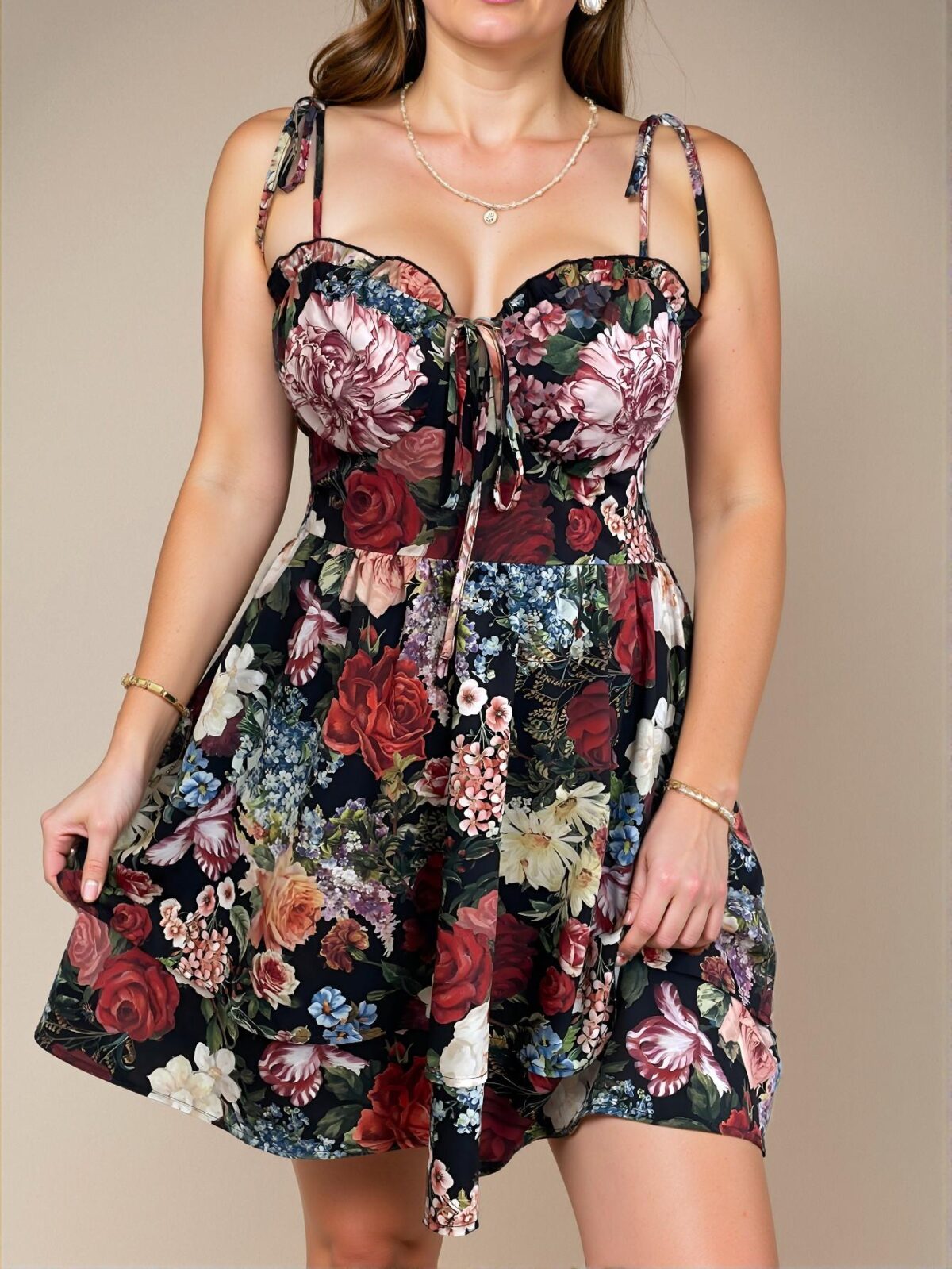 Elegant Multicolor Bohemian Floral Slip Dress for Spring and Summer - Chic, Classy, and Trendy Fashion Style to Dress to Impress - Image 5