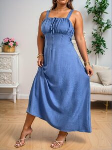 Elegant Multicolor Relaxed Tie Waist Cami Maxi Sundress for Effortless Spring and Summer Styling - Chic, Classy, and Trendy Fashion Style to Dress to Impress