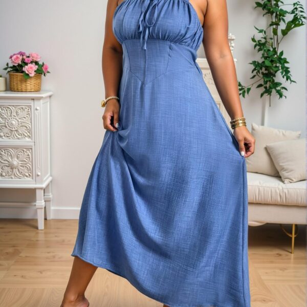 Elegant Multicolor Relaxed Tie Waist Cami Maxi Sundress for Effortless Spring and Summer Styling - Chic, Classy, and Trendy Fashion Style to Dress to Impress