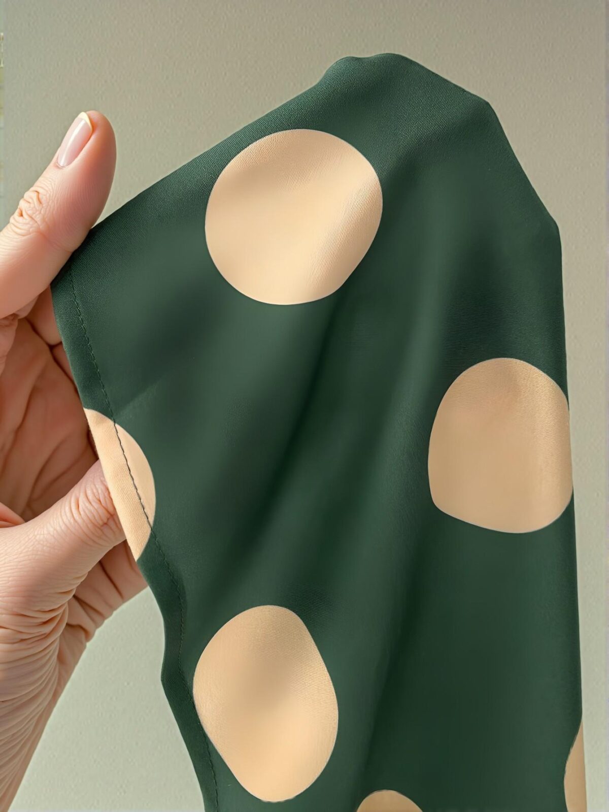 Elegant Green Sweetheart Neck Polka Dot Short Sleeve Bubble Dress for Spring and Summer Chic, Classy and Trendy Fashion Style to Dress to Impress - Image 5
