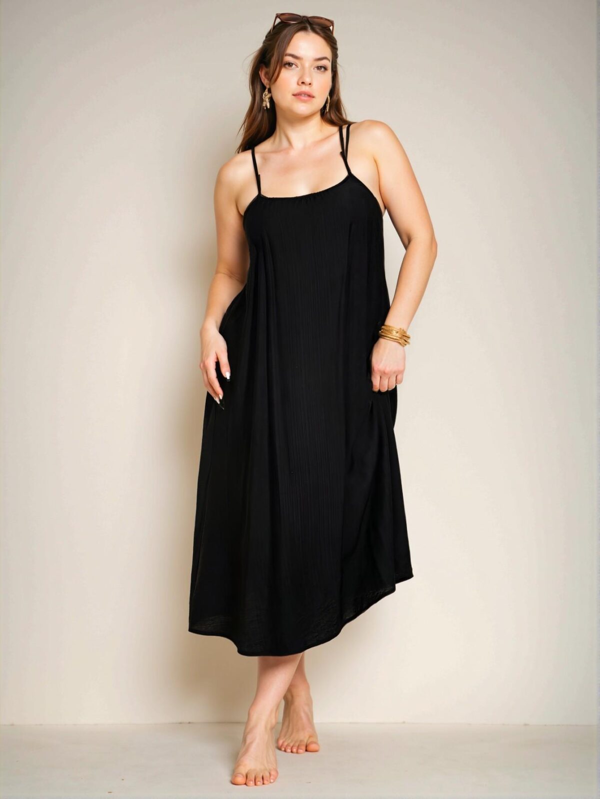 Elegant Black Trendy Beaded Racerback Halter Dress for Spring and Summer - Chic, Classy and Stylish Fashion to Dress to Impress - Image 4